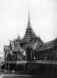Elaborate pavilions and Buddhist temples were constructed for royal funerals in 19th-century Siam. The body of the deceased was embalmed and preserved while the cremation site was built. Funereal rites and a period of mourning could take months or even a year before the funeral took place. The embalmed body was then placed in a kneeling position in a gold urn on a high bier inside an ornate edifice to be cremated. Festivities including Chinese theatre and musical shows would be held alongside chanting by Buddhist monks to celebrate the reincarnation of the soul as per Buddhist belief. In Siam, people of all ranks were cremated rather than buried, with the exception of criminals, babies and women who had died in childbirth.