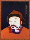 Ogedei Khan (c. 1186 – December 11, 1241) was the third son of Genghis Khan and second Great Khan (Khagan) of the Mongol Empire by succeeding his father. He continued the expansion of the empire that his father had begun, and was a world figure when the Mongol Empire reached its farthest extent west and south during the invasions of Europe and Asia. Like all of Genghis' primary sons, he participated extensively in conquests in China, Iran and Central Asia.<br/><br/>

After the death of Genghis Khan, his youngest son Tolui acted as the temporary head of state affairs until  in 1228, yellow cattle year, the third son of Genghis Khan, Ogedei was enthroned by the Great Assemblage held in Hudeearal on the river Herlen. Ogedei was born in 1187,the red horse year, and from the age of 17 he began to contribute to the strenghening of state affairs. Ogedei Khan improved the organizational form of the state, finished the construction of Karakorum city begun by his father Genghis Khan and made it the capital of the Mongolian Empire. Ogedei Khan passed away in 1241, the white cattle year, at the age of 56. 