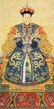 The Empress Xiaozhuang, (pinyin: Xiàozhuāngwén Huánghòu; Manchu: Hiyoošungga Ambalinggū Genggiyenšu Hūwanghu; March 28, 1613 - January 27, 1688), known for the majority of her life under the title 'Grand Empress Dowager', was the concubine of Emperor Huang Taiji, the mother of the Shunzhi Emperor and the grandmother of the Kangxi Emperor during the Qing Dynasty in China. She wielded significant influence over the Qing court during the rule of her son and grandson. Known for her wisdom and political ability, Xiaozhuang has become a largely respected figure in Chinese history, strictly in contrast to the despotic reputation of Empress Dowager Cixi.<br/><br/>

Empress Xiao Zhuang Wen was a daughter of a prince of Borjigit clan of the Khorchin Mongols, Prince Jaisang, and thus was a descendant of Genghis Khan's younger brother Jochi Khasar. Her given name was Bumbutai.