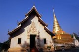 Wat Phra That Chae Haeng dates from 1355 and was built during the reign of Pray Kan Muang.<br/><br/>

Nan dates from the mid-14th century and for much of its history was an isolated kingdom. The present day city spreads out along the Nan River's right bank.