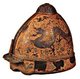 Japan: A Mongol helmet taken as a trophy by the victorious Japanese during the Yuan invasion of 1274 or 1281.